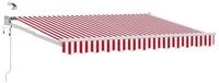 vidaXL Markise Elektrische ausziehbare Markise Rot und Wei&szlig; 3 x 2,5 m (1-St)