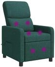vidaXL Sessel Massage Relaxsessel Dunkelgr&uuml;n Stoff (1-St)