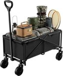 Woltu Rollwagen, (1 St), Faltbarer Gartenwagen, Verstellbarer Griff, f&uuml;r den