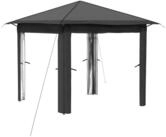 vidaXL Partyzelt Gazebo ohne Seitenwand 2,6 x 2,6 m Hellgrau und Anthrazit