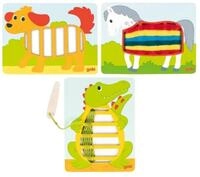 goki Puzzle Holzwebepuzzle, 3tlg., Puzzleteile