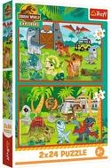 Trefl Puzzle Puzzle Jurassic World: M&auml;nnliche Dinosaurier 2x24 puppen,...