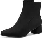 Stiefelette MARCO TOZZI, Damen, Gr. 36, schwarz, Textil, Veloursleder, unifarben,