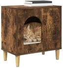 vidaXL Tierkorb 51 x 30 x 52 cm Katzenhaus Ger&auml;ucherte Eiche 51x30x52 cm...