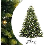 vidaXL LED Baum K&uuml;nstlicher Klapp-Weihnachtsbaum mit 300 LEDs Gr&uuml;n 240 cm
