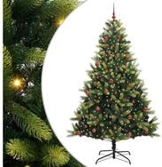 vidaXL LED Baum K&uuml;nstlicher Klapp-Weihnachtsbaum mit 300 LEDs Gr&uuml;n 210 cm