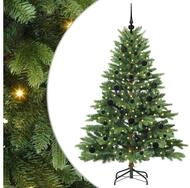 vidaXL LED Baum K&uuml;nstlicher Weihnachtsbaum mit 150 LEDs Gr&uuml;n 150 cm PE und PVC
