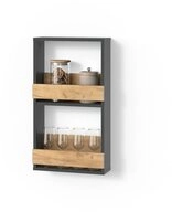 Livinity&reg; Weinregal Regusa, Goldkraft Eiche/Anthrazit/Anthrazit, 40 x 72 cm,...