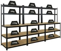 PROREGAL&reg; Werkbank MegaDeal Werktisch GIANT BEAST Fachlast 175kg, (3-tlg),...