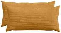 vidaXL Kissenbezug Kissenbezug 2 stk. HEERLEN Gelb 40 x 80 cm Cord, (2 St&uuml;ck)