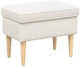 vidaXL Fu&szlig;hocker 55 x 35 x 41 cm Hocker Creme 55x35x41 cm Boucl&eacute; Innenbereich