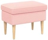 vidaXL Fu&szlig;hocker 55 x 35 x 41 cm Hocker Rosa 55x35x41 cm Boucl&eacute; Innenbereich