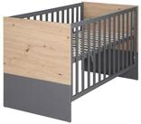 roba&reg; Beistellbett Anna - aus Holz - in Anthrazit mit Dekor Kent Eiche -...