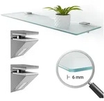 Tulup Weinregal Badezimmer Glasablage Matt Glasregal Bad Milchglas 45 cm x 13 cm
