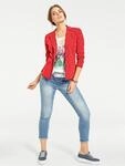 Jerseyblazer HEINE "Jersey-Blazer", Damen, Gr. 36, orange (koralle), 100% Baumwolle,