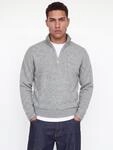 Troyer JACK & JONES "JJESOHO OLLIE KNIT HALF ZIP SN", Herren, Gr. L, grau...