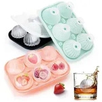 LuxusKollektion Eisw&uuml;rfelform Eisw&uuml;rfelform Kugel rund 3er-Pack Silikon...