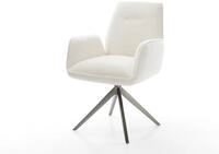 DELIFE Polsterstuhl Zoa-Flex, Kreuzgestell breit Graphit Boucl&eacute; Soft Beige...