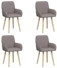 vidaXL Esszimmerstuhl Esszimmerst&uuml;hle 4 stk. Stoff Taupe 56,5 x 50 x 87,5 cm...