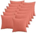 vidaXL Kissenbezug Kissenbezug 12 pcs HEERLEN Rot-Orange 45 x 45 cm Cord, (12...