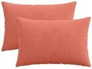 vidaXL Kissenbezug Kissenbezug 2 pcs HEERLEN Rot-Orange 50 x 75 cm Cord, (2...