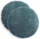vidaXL Kissenbezug Kissenbezug 2 stk. HEERLEN Blau &Oslash; 60 cm Chenille-Stoff, (2