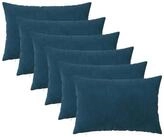 vidaXL Kissenbezug Kissenbezug 6 pcs HEERLEN Blau 30 x 50 cm Samt, (6 St&uuml;ck)