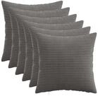 vidaXL Kissenbezug Kissenbezug 6 pcs HEERLEN Dunkelgrau 35 x 35 cm Cord, (6...