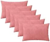vidaXL Kissenbezug Kissenbezug 6 pcs HEERLEN Rosa 40 x 60 cm Samt, (6 St&uuml;ck)