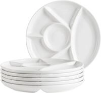 M&Auml;SER Fondueteller Fondueteller Set, aus Porzellan, &Oslash; 21,5 cm, (6 St),
