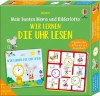 Lernspielzeug Mein buntes Memo und Bilderlotto: Wir lernen die Uhr lesen