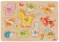 goki Puzzle Holzpuzzle Welpen, Puzzleteile