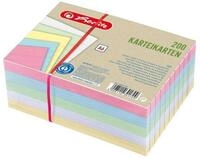 Herlitz Karteikarten Herlitz Karteikarte A6 liniert farbig sortiert 4 Farben...