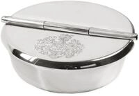 EDZARD Aschenbecher Herald, Wappen-Motiv, Silber-Optik, schwerversilbert, H 2,3...