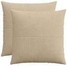 vidaXL Kissenbezug Kissenbezug 2 pcs ALMELO Taupe 55 x 55 cm Cord, (2 St&uuml;ck)