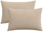 vidaXL Kissenbezug Kissenbezug 2 pcs HEERLEN Taupe 50 x 70 cm Cord, (2 St&uuml;ck)