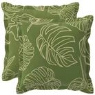 vidaXL Kissenbezug Kissenbezug 2 stk. HOUTEN Blattdesign 50 x 50 cm Polyester,...
