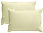 vidaXL Kissenbezug Kissenbezug 2 stk. HOUTEN Creme 50 x 75 cm Polyester, (2...