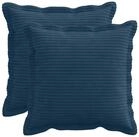vidaXL Kissenbezug Kissenbezug 2 stk. HOUTEN Marineblau 40 x 40 cm Cord, (2...