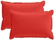vidaXL Kissenbezug Kissenbezug 2 stk. HOUTEN Rot 50 x 80 cm Polyester, (2...