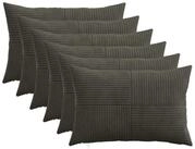 vidaXL Kissenbezug Kissenbezug 6 pcs ALMELO Anthrazit 50 x 80 cm Cord, (6...