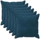 vidaXL Kissenbezug Kissenbezug 6 pcs HOUTEN Blau 80 x 80 cm Samt, (6 St&uuml;ck)
