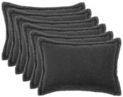 vidaXL Kissenbezug Kissenbezug 6 pcs HOUTEN Dunkelgrau 40 x 60 cm Boucl&eacute;, (6...