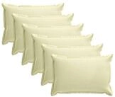 vidaXL Kissenbezug Kissenbezug 6 stk. HOUTEN Creme 50 x 75 cm Polyester, (6...