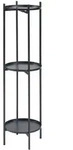 en.casa Blumenst&auml;nder, &raquo;Tuusula&laquo; mit 3 Ablagen Metall 94 x 25 cm Schwarz...