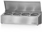 Mahlzeit Aufbewahrungssystem Edelstahl Zutatenbeh&auml;lter, 4 x 1/6 GN Beh&auml;lter mit