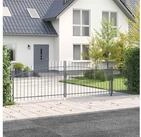 vidaXL Gartentor vidaXL Gartentor WOERDEN 150 x 500 cm Abschlie&szlig;bar Stahl Grau