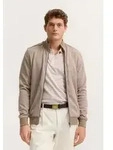 bugatti Sweatjacke Elegant im Jaquard-Design Modern Fit beige|braun XL
