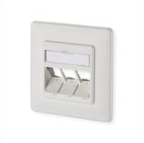 Metz Connect Modul Anschlussdose UP Netzwerk-Panel (best&uuml;ckt, 3 Ports, 3 Port