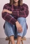 Langarmshirt STREET ONE, Damen, Gr. 34, lila (rustic rouge), Web, Obermaterial:...